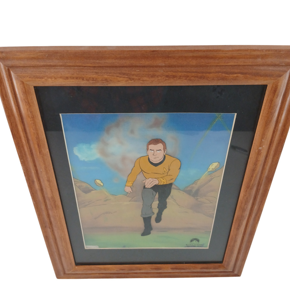 1993 Star Trek Captain Kirk Framed Paramount Print Wall Art 12.5x15.5"